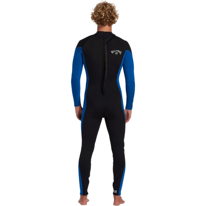 2024 Billabong Mens Foil 4/3mm Back Zip Wetsuit ABYW100235 - Mid blue